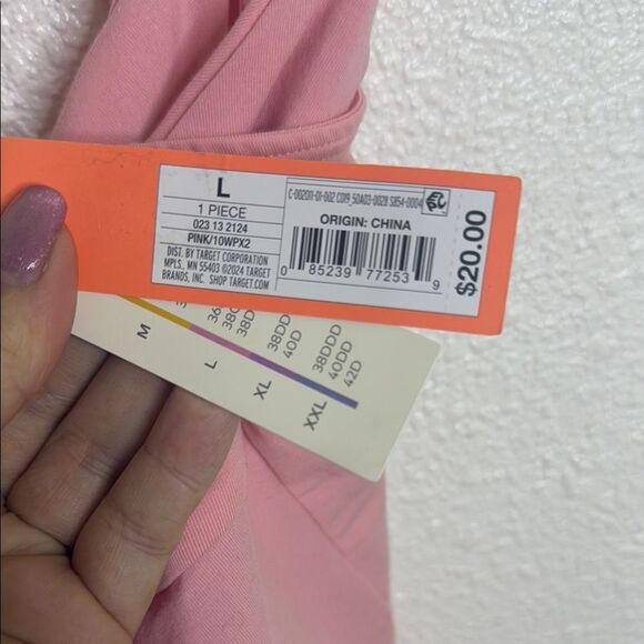 Colsie Pink Bodysuit- Size large - Picture 3 of 7